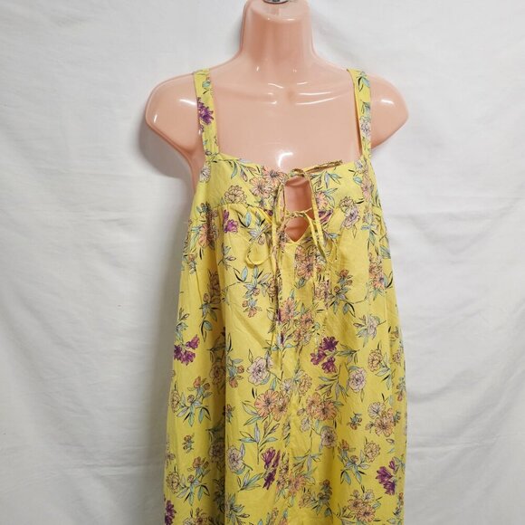 NATURAL LIFE Floral Midi Sun Dress Women Size S/XS Cotton - Picture 3 of 13